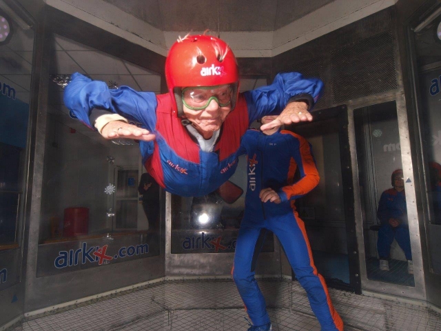 Indoor skydiving